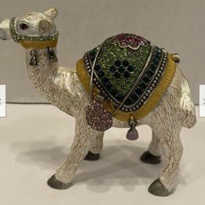 Rucinni Camel Trinket Box Swarovski Crystals Rhinestones Hinged